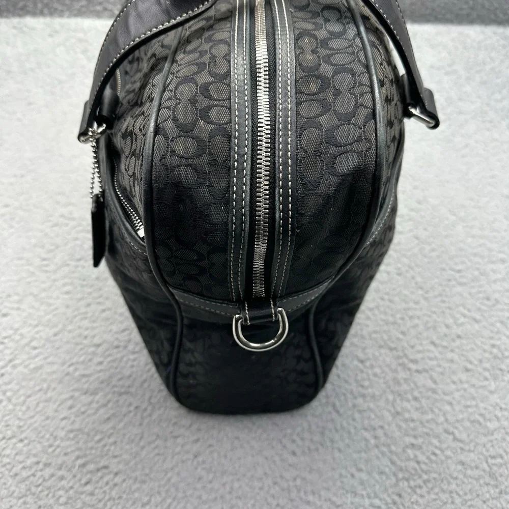 Coach Signature Black Briefcase Business Attache Laptop Bag w/o Shoulder Strap